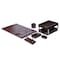 Dacasso Dark Brown Bonded Leather 9-Piece Desk Set DF-3609 - alternate 1